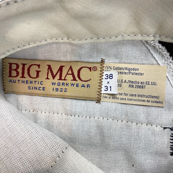 Vintage Big Mac Workwear Pants Mens 38x31 Brown Corduroy Wide Leg USA - Picture 8 of 12